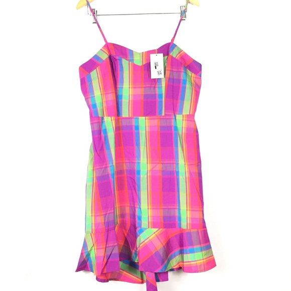 NWT Tartan rainbow plaid pinup sun dress - Picture 7 of 8